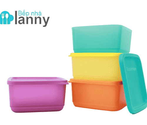 Bộ hộp bảo quản thực phẩm Small Square Round (4 hộp)