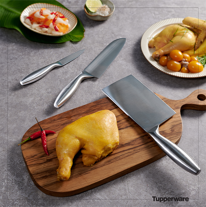 Bộ Dao Pro Asian Knives (3) tặng đế cắm dao – Tupperware
