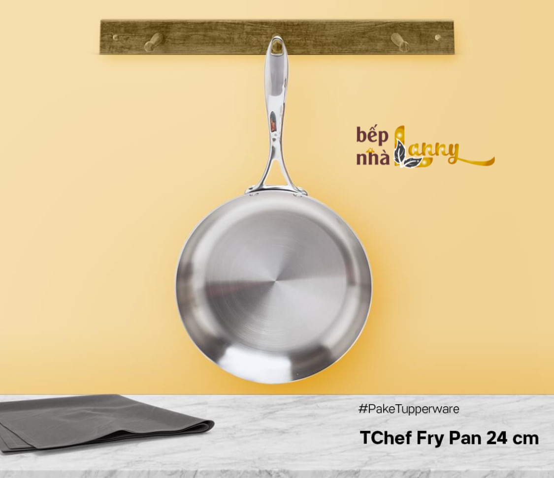 Chảo T Chef Series Frypan 24cm (nắp kính) – Tupperware