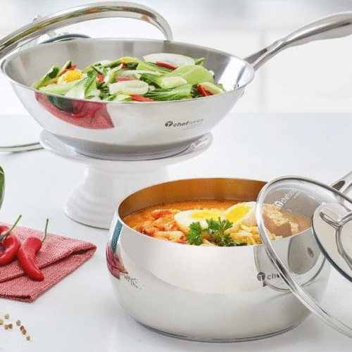 Chảo xào T Chef Series Wok Pan (nắp kính)