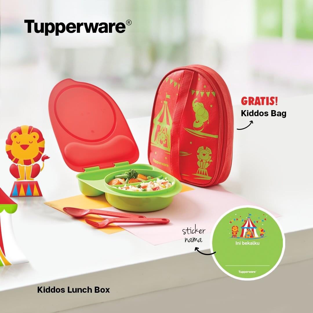 Hộp cơm Kiddos Circus 400ML kèm muỗng nĩa cho trẻ em – Tupperware